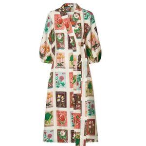 Oroton Printed Silk Kimono Dress